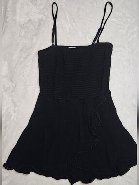 J for Justify Black Juniors' Textured Romper